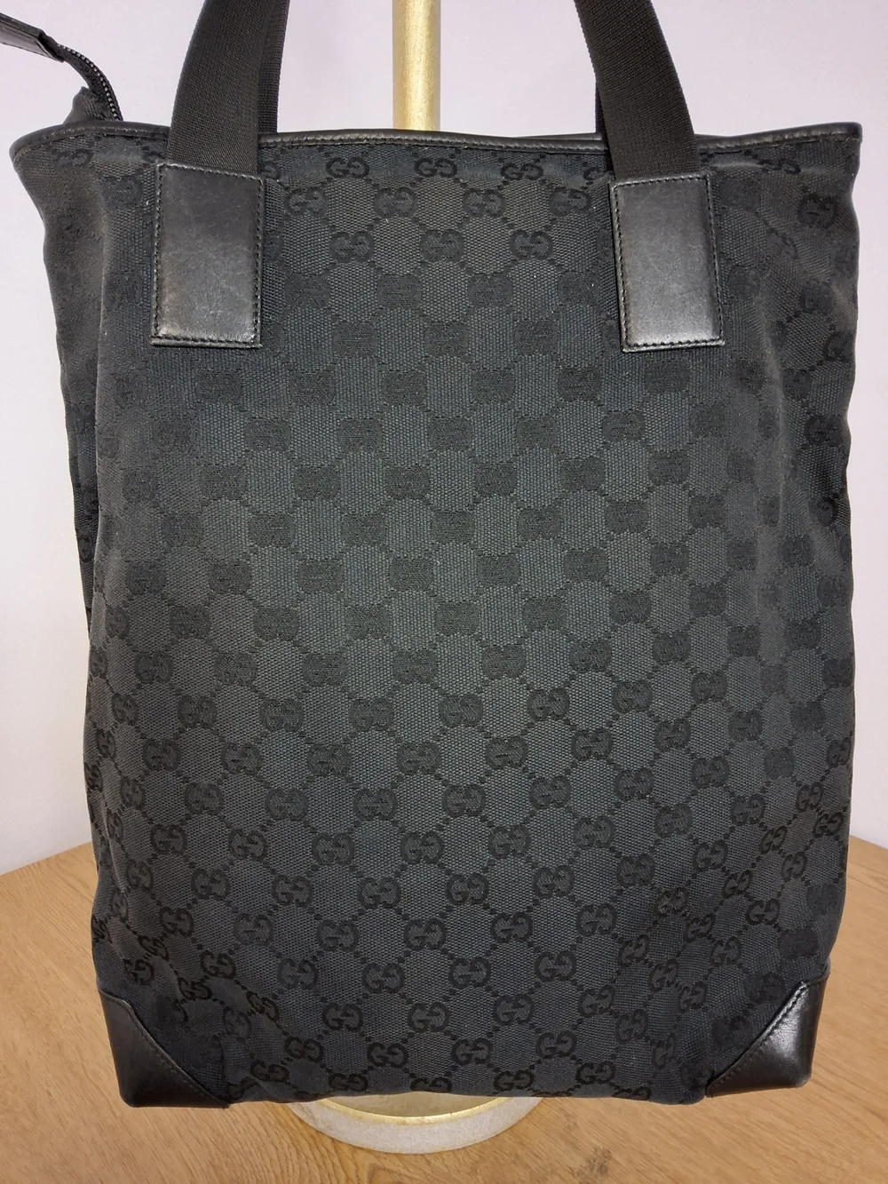 Black Designer Monogram Tote Bag